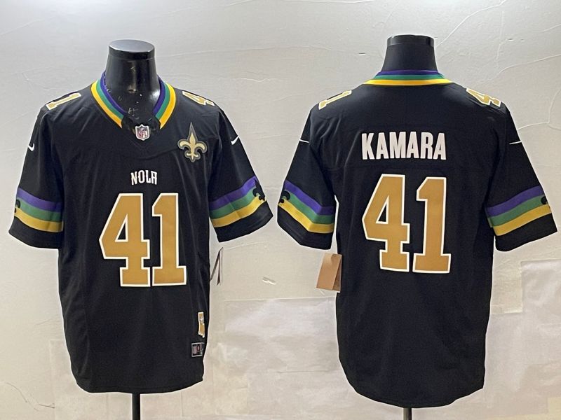 Men New Orleans Saints #41 Kamara Black three generations 2025 Nike Limited NFL Jersey style 4->new orleans saints->NFL Jersey
